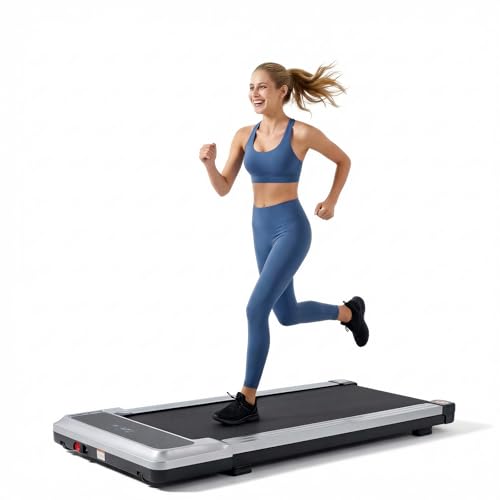 NEWBULIG Walking Pad Treadmill for Home, Lightweight Walk Machine with Remote Control and LED Display, Portable Treadmill Under Desk for Walking, Jogging, Running