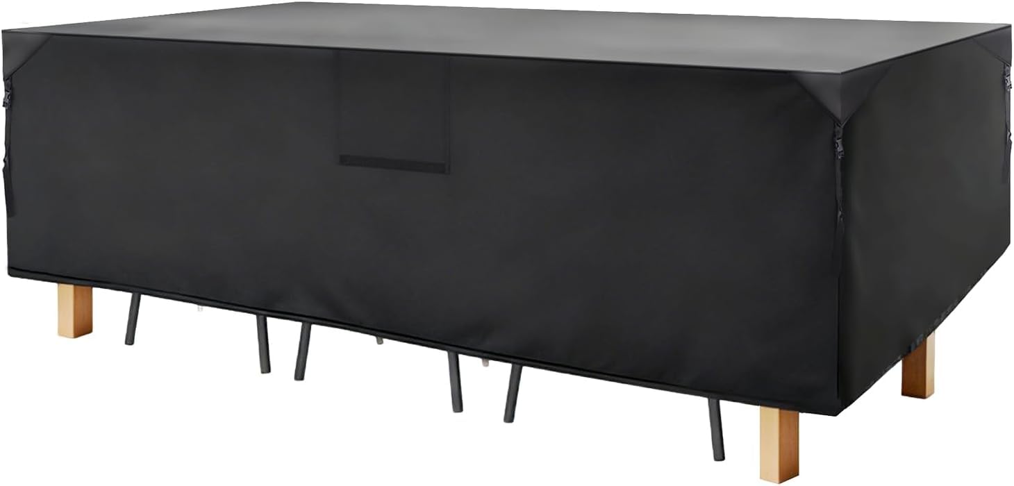 NEWBULIG Patio Furniture Cover Waterproof 108L x 82W x 28H Inch, Black