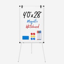 Magnetic Dry Erase Board 40 x 28 Inch, White Board with Adjustable Stand, Heavy-Duty Aluminum Frame & Accessory Tray for Office, Classroom, Home & Presentations, Black - view 1 of 6 | NEWBULIG
