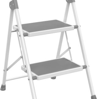 Two Step Ladder, Foldable Step Stool with Safety Lock - Grap | NEWBULIG