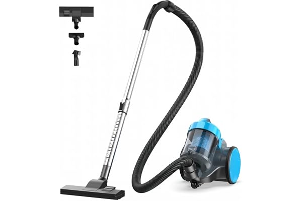 NEWBULIG Canister Vacuum Cleaner for Home, Bagless Vacuum Cleaner, Blue