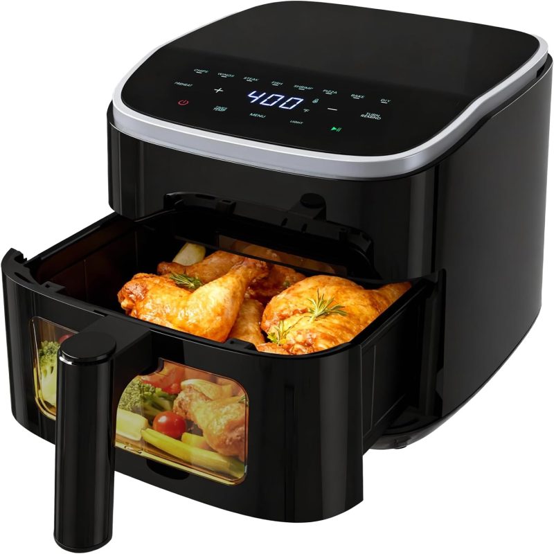 Air Fryer, 4QT Airfryer 8 Presets, Viewing Window, Nonstick Basket - view 1 of 6 | NEWBULIG