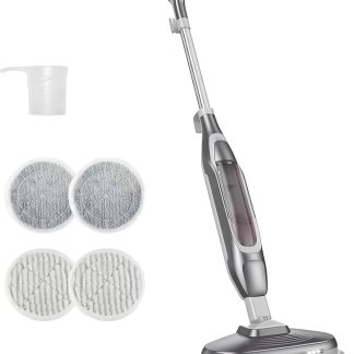 Scrubbing Steam Mop, Spin Steam Mops for Floor Cleaning with LED - Modern Grey | NEWBULIG