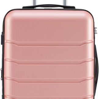 20 Inch Carry On Luggage, Suitcase with Spinner Wheels - Pink | NEWBULIG
