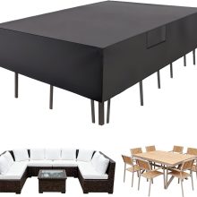 Patio Furniture Cover Waterproof 108L x 82W x 28H Inch, Black - view 1 of 6 | NEWBULIG