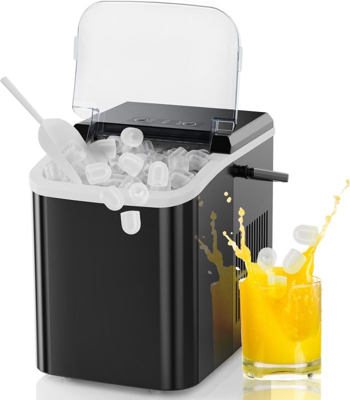 Countertop Ice Maker Machine with Handle, Portable Ice Maker - view 1 of 6 | NEWBULIG