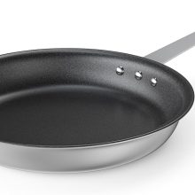 Nonstick Frying Pan, 14 Inch Heavy-Gauge Aluminum Skillet with Ceramic Nonstick Coating & Stainless Steel Base for Induction, Electric, Gas, Oven Safe, Red Hanging Handle - view 1 of 6 | NEWBULIG