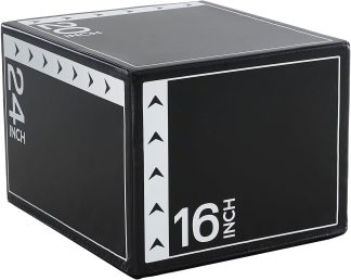3 in 1 Plyometric Jump Box, Plyo Box Jumps for Home Gym, Jumping Boxes for Training, Workout, Exercise, Non-Slip Multi-Use Cushioned - White | NEWBULIG