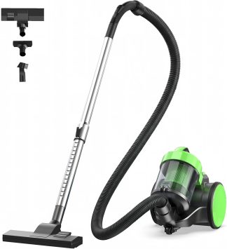 Canister Vacuum Cleaner for Home, Bagless Vacuum Cleaner, Yellow - Green | NEWBULIG