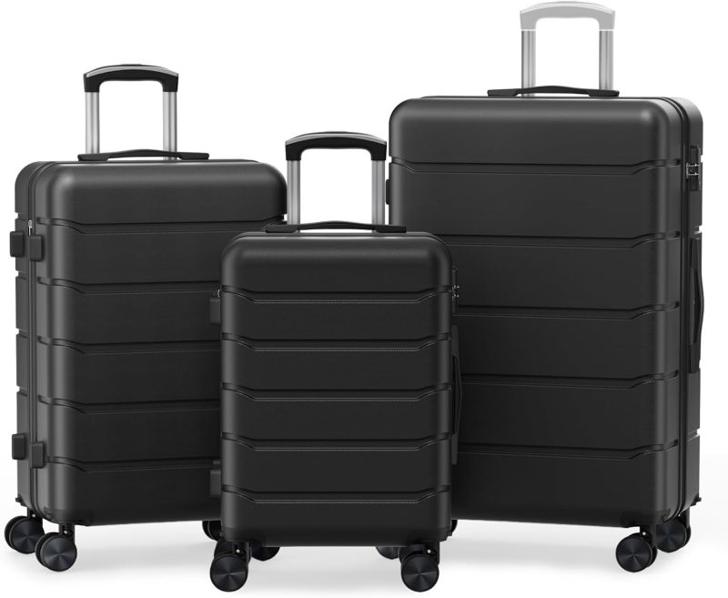 20 Inch Carry on Luggage, Hard Shell Suitcase, Pink - view 1 of 6 | NEWBULIG