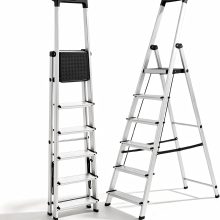 6 Step Ladder, 330lbs Capacity Folding Aluminum Step Stool - view 1 of 6 | NEWBULIG