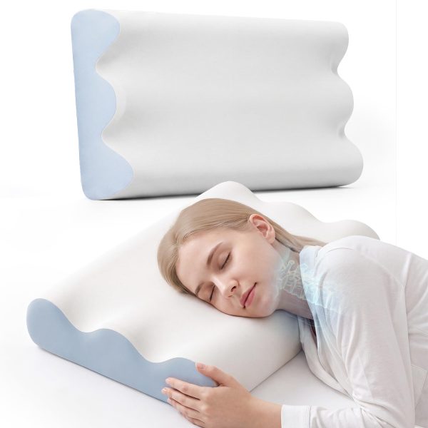 NEWBULIG Contour Memory Foam Cervical Pillow with Neck Support
