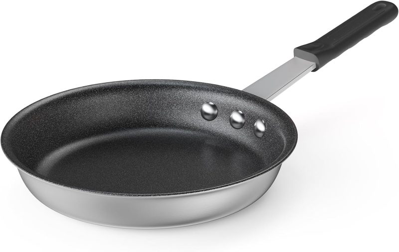 Nonstick Frying Pan, 14 Inch Heavy-Gauge Aluminum Skillet with Ceramic Nonstick Coating & Stainless Steel Base for Induction, Electric, Gas, Oven Safe, Red Hanging Handle - view 1 of 6 | NEWBULIG