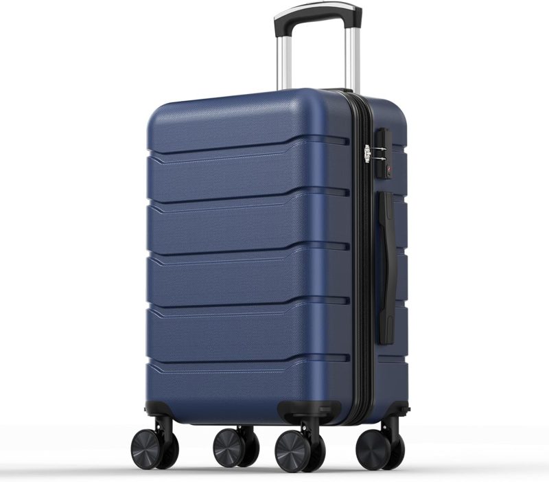 20 Inch Carry on Luggage, Hard Shell Suitcase, Pink - view 1 of 6 | NEWBULIG