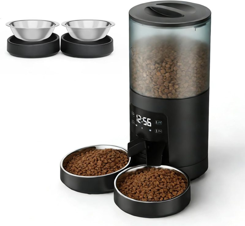 Automatic Cat Feeder with APP 4L Small Dog Food Dispenser, Black - view 1 of 6 | NEWBULIG