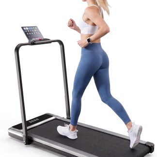 Walking Pad Treadmill for Home, Lightweight Walk Machine with Remote Control and LED Display, Portable Treadmill Under Desk for Walking, Jogging, Running - Silver | NEWBULIG