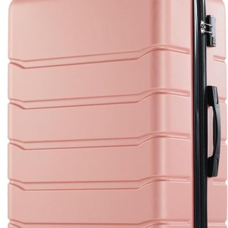 20 Inch Carry On Luggage, Suitcase with Spinner Wheels - Pink | NEWBULIG