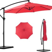 10FT Patio Umbrella, Cantilever Umbrella, UV Protection - view 1 of 6 | NEWBULIG