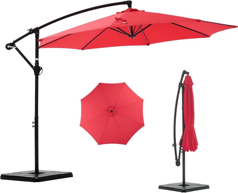 10FT Patio Umbrella, Cantilever Umbrella, UV Protection - view 1 of 6 | NEWBULIG