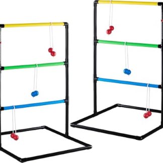 NEWBULIG Ladder Ball Set, Bolas, Carry Bag & Scoreboards, Black