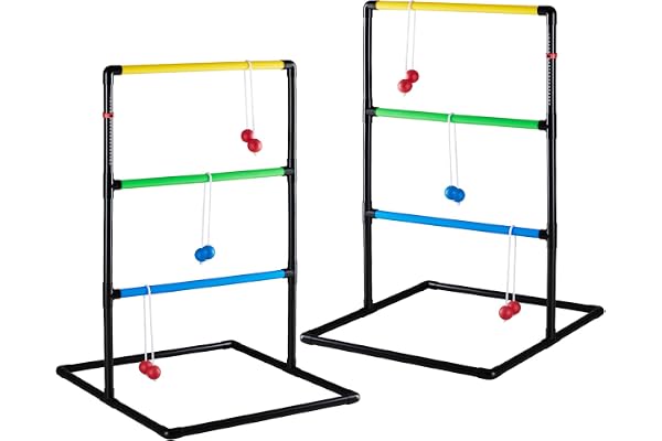 NEWBULIG Ladder Ball Set, Bolas, Carry Bag & Scoreboards, Black