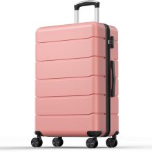 20 Inch Carry on Luggage, Hard Shell Suitcase, Pink - view 1 of 6 | NEWBULIG