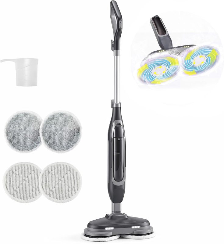 Scrub & Steam Mop for Floor Cleaning with Dual Rotating Mop Pads - view 1 of 6 | NEWBULIG