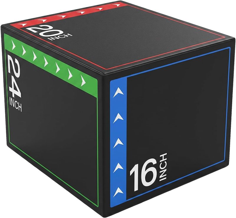 3 in 1 Plyometric Jump Box, Plyo Box Jumps for Home Gym, Jumping Boxes for Training, Workout, Exercise, Non-Slip Multi-Use Cushioned - view 1 of 6 | NEWBULIG