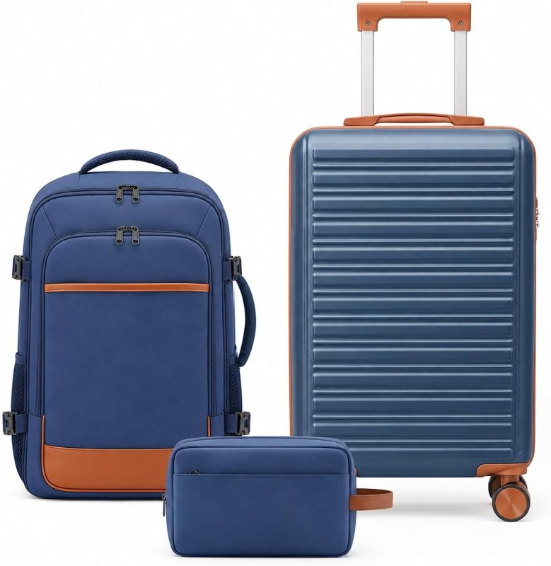 Luggage Set 3 Piece, 20in Carry On Suitcase With Backpack - view 1 of 6 | NEWBULIG