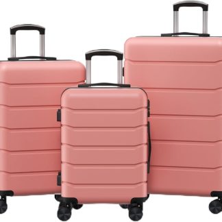 20 Inch Carry on Luggage, Hard Shell Suitcase, Pink - Pink | NEWBULIG