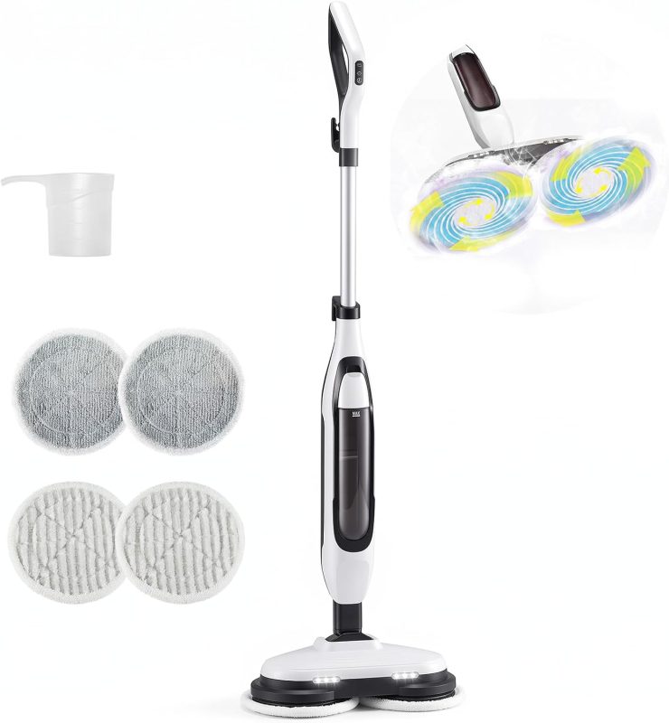 Scrub & Steam Mop for Floor Cleaning with Dual Rotating Mop Pads - view 1 of 6 | NEWBULIG