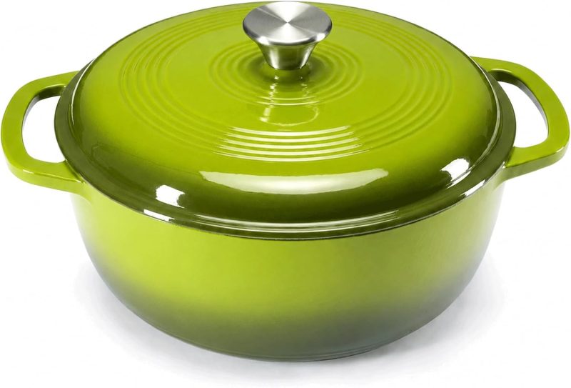 6 Quart Cast Iron Dutch Oven, Enamel Dutch Oven Pot with Lid Beige - view 1 of 6 | NEWBULIG
