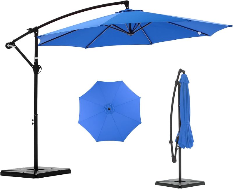 10FT Patio Umbrella, Cantilever Umbrella, UV Protection - view 1 of 6 | NEWBULIG