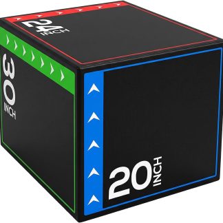 3 in 1 Plyometric Jump Box, Plyo Box Jumps for Home Gym, Jumping Boxes for Training, Workout, Exercise, Non-Slip Multi-Use Cushioned - Multicolored (16''*20''*24'') | NEWBULIG