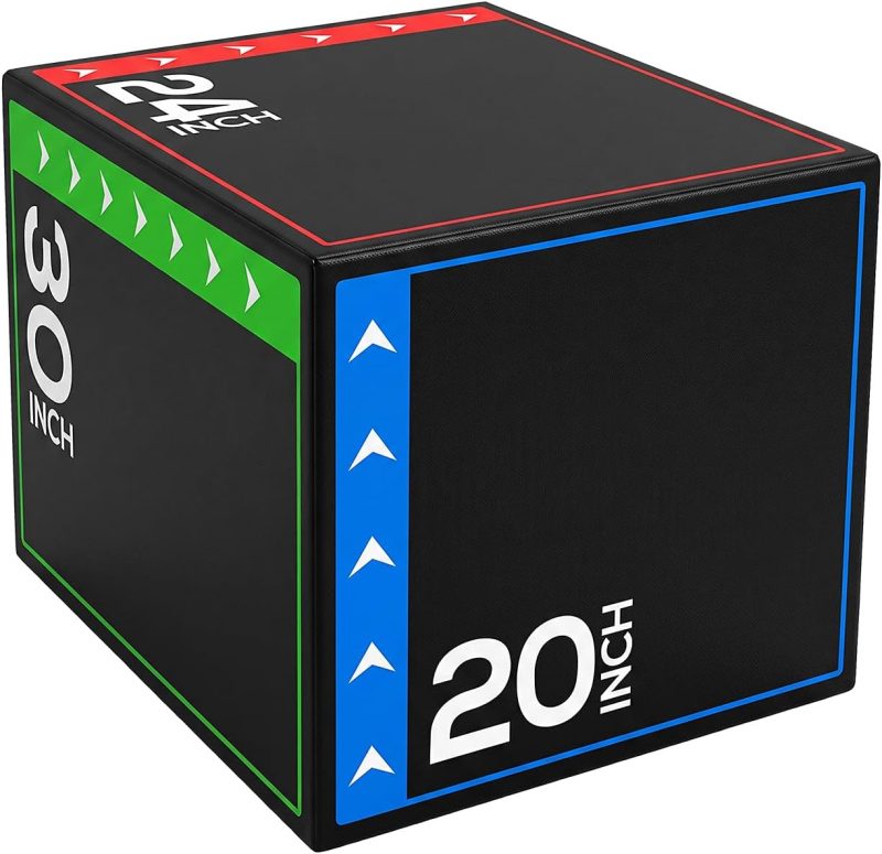 3 in 1 Plyometric Jump Box, Plyo Box Jumps for Home Gym, Jumping Boxes for Training, Workout, Exercise, Non-Slip Multi-Use Cushioned - view 1 of 6 | NEWBULIG