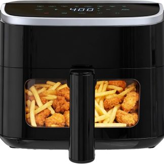 Air Fryer, 4QT Airfryer 8 Presets, Viewing Window, Nonstick Basket - Obsidian | NEWBULIG