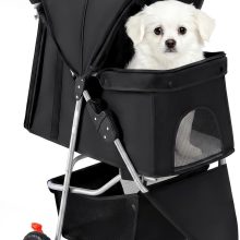 Foldable 3 Wheel Pet Stroller for Dogs and Cats - view 1 of 6 | NEWBULIG