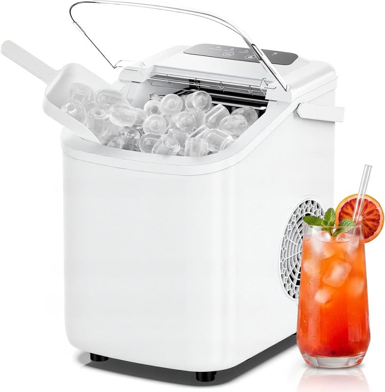 Ice Maker, Countertop Ice Machine with Portable Handle - view 1 of 6 | NEWBULIG