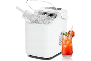 NEWBULIG Ice Maker, Countertop Ice Machine with Portable Handle