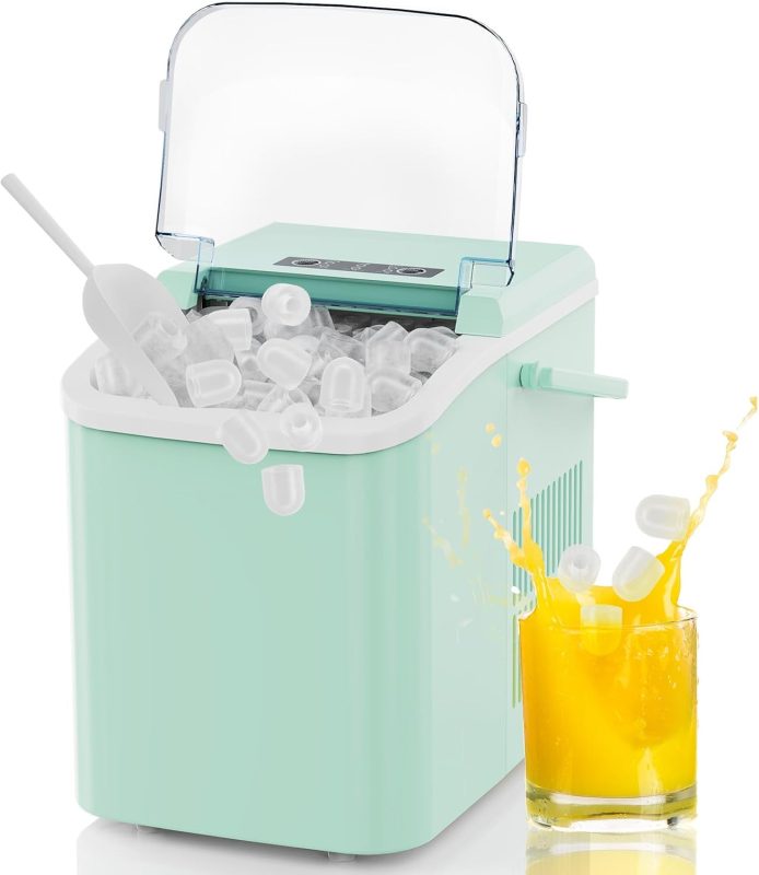Countertop Ice Maker Machine with Handle, Portable Ice Maker - view 1 of 6 | NEWBULIG
