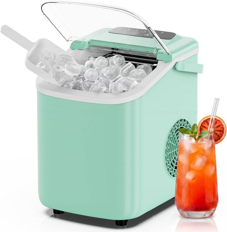 Ice Maker, Countertop Ice Machine with Portable Handle - view 1 of 6 | NEWBULIG