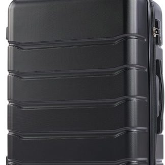 20 Inch Carry On Luggage, Suitcase with Spinner Wheels - Black | NEWBULIG