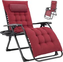 Zero Gravity Chair, Folding Patio Recliner with Cup Holder Trays - view 1 of 6 | NEWBULIG