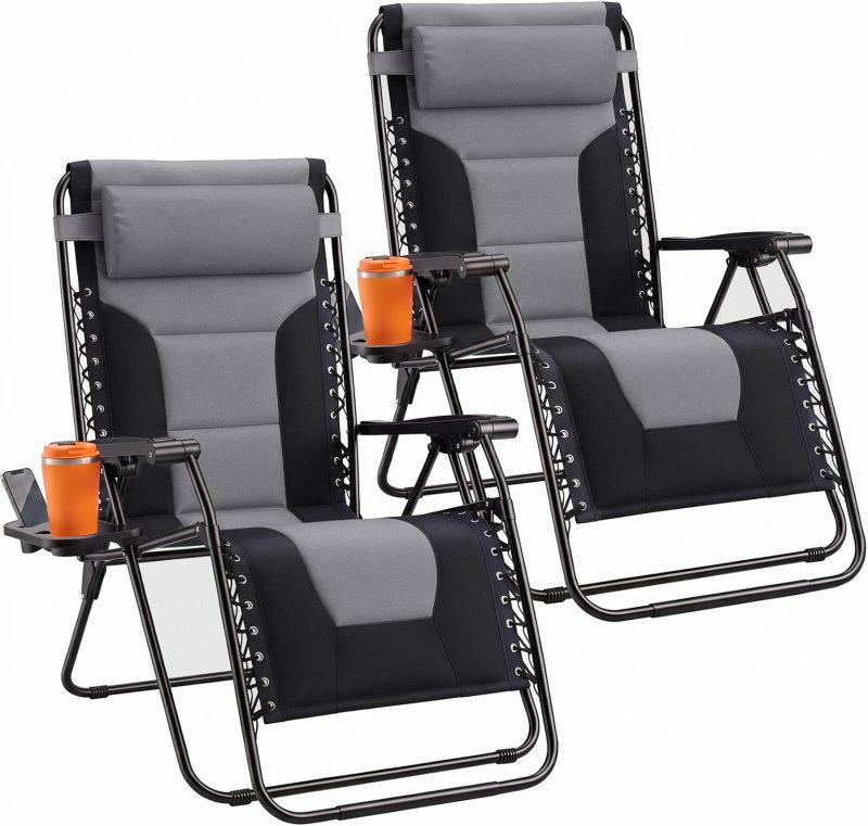 Zero Gravity Chairs Set of 2, Folding Lounge Recliner Chair - view 1 of 6 | NEWBULIG