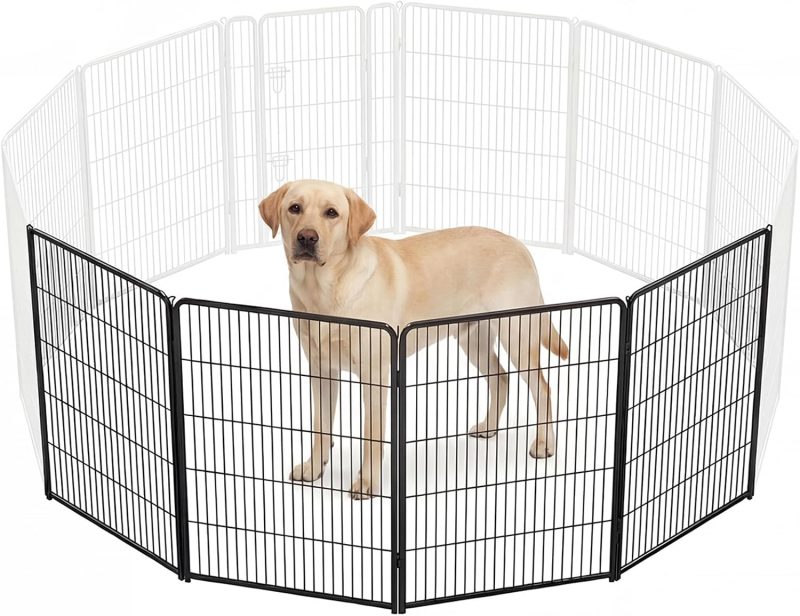 Dog Playpen Indoor 8 Panels 24 Inch, Metal Outdoor Dog Fence Pen - view 1 of 6 | NEWBULIG