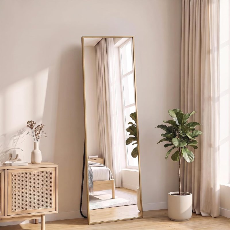 Full Length Floor Mirror, Body Standing Wall Mirror - view 1 of 6 | NEWBULIG