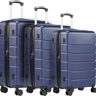 20 Inch Carry On Luggage, Suitcase with Spinner Wheels - Blue | NEWBULIG
