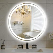 24 Inch LED Bathroom Mirror Round Vanity Mirror with Lights - view 1 of 6 | NEWBULIG