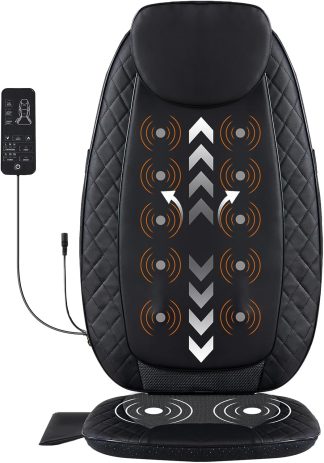 Massage Chair Pad with Heat, Back Massager Seat Cushion | NEWBULIG
