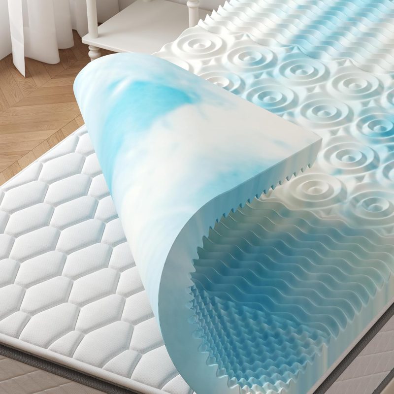 2 Inch Full 5-Zone Cooling Gel Memory Foam Mattress Topper - view 1 of 6 | NEWBULIG